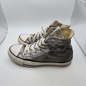 Converse Shoes Mens Sz 4 / Womens Sz 6 CTAS High Top Cap Toe Sneakers Silver